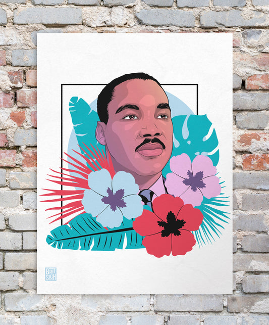Giving MLK HIs Flowers Print